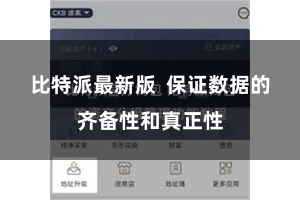 比特派最新版  保证数据的齐备性和真正性